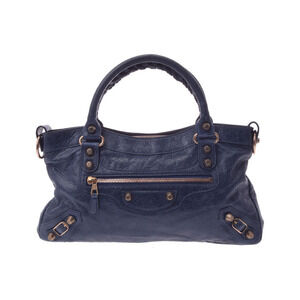 Balenciaga Giant First Blue Lambskin Bag Studs Strap